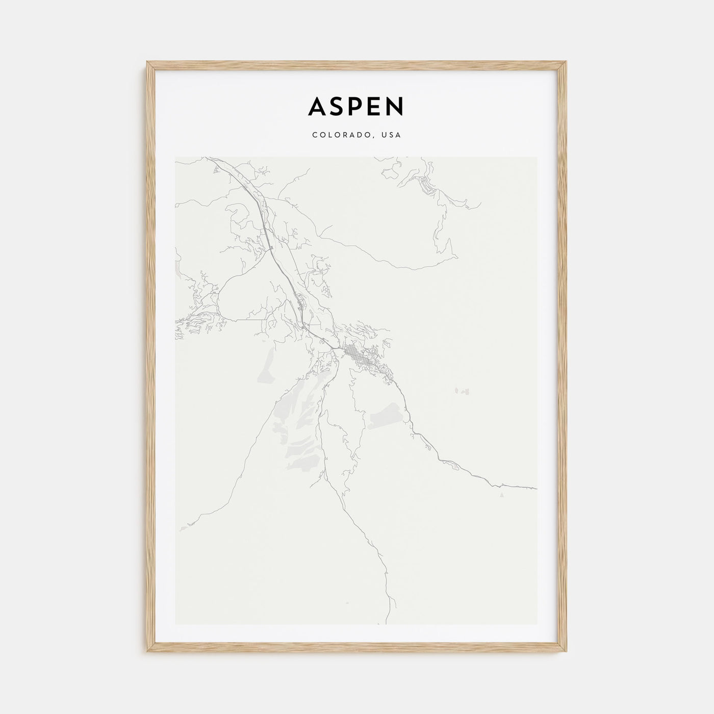 Aspen Map Portrait Poster