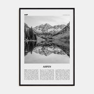 Aspen Travel B&W Poster