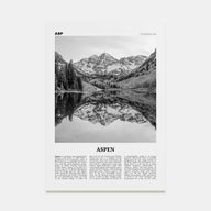 Aspen Travel B&W Poster