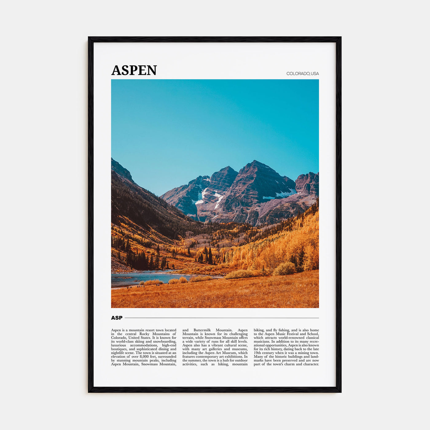 Aspen Travel Color Poster