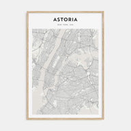 Astoria, New York Map Portrait Poster