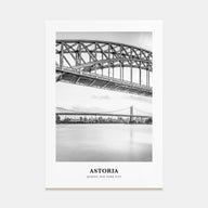 Astoria, New York Portrait B&W Poster