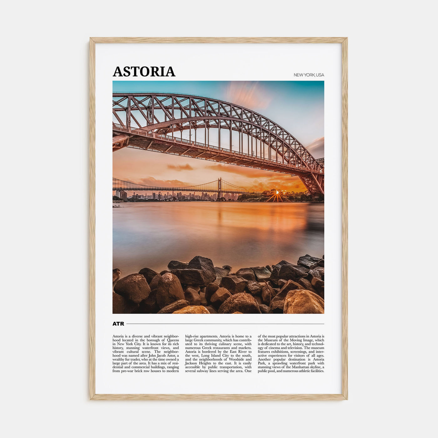 Astoria, New York Travel Color Poster