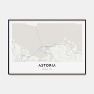 Astoria, Oregon Map Landscape Poster