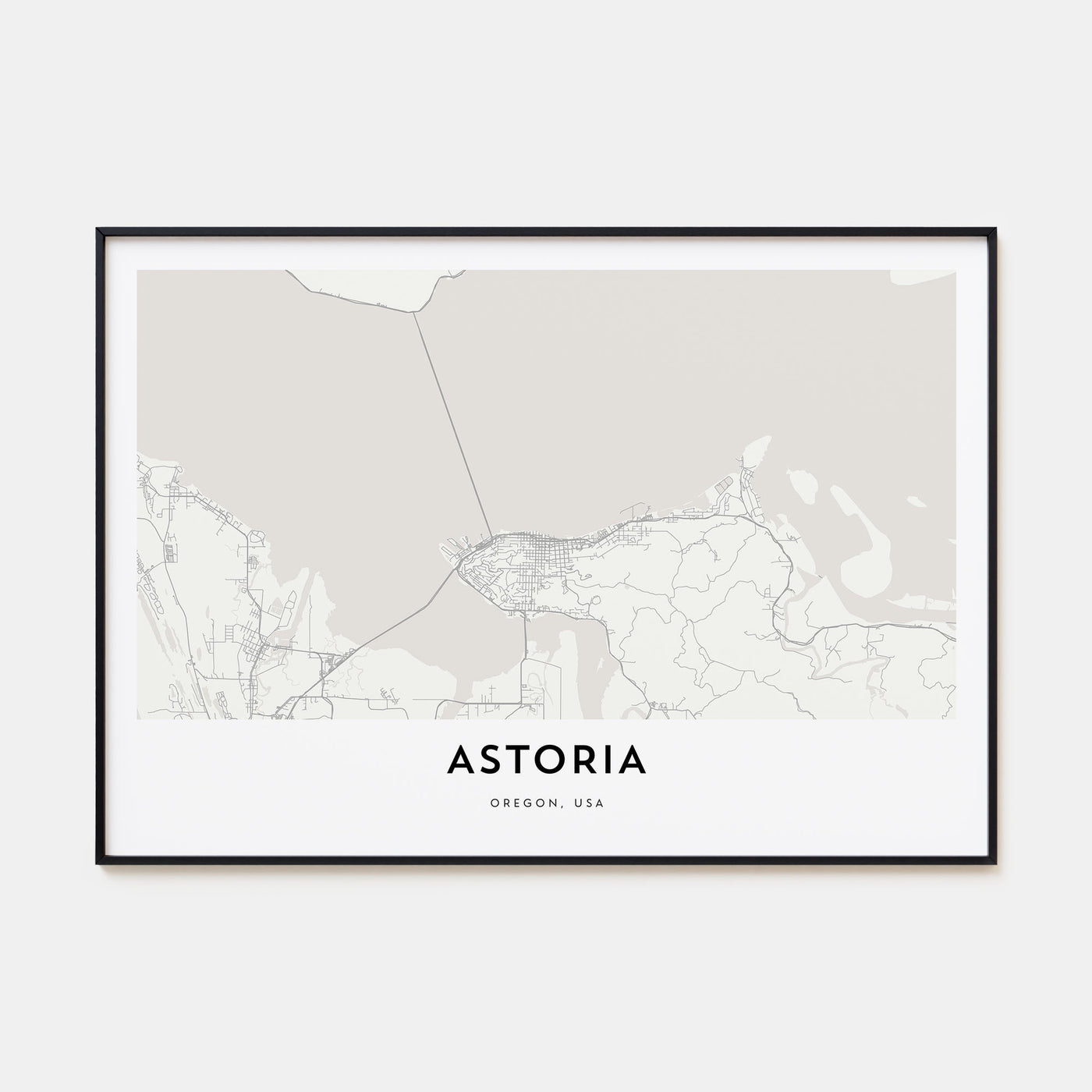 Astoria, Oregon Map Landscape Poster