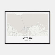 Astoria, Oregon Map Landscape Poster