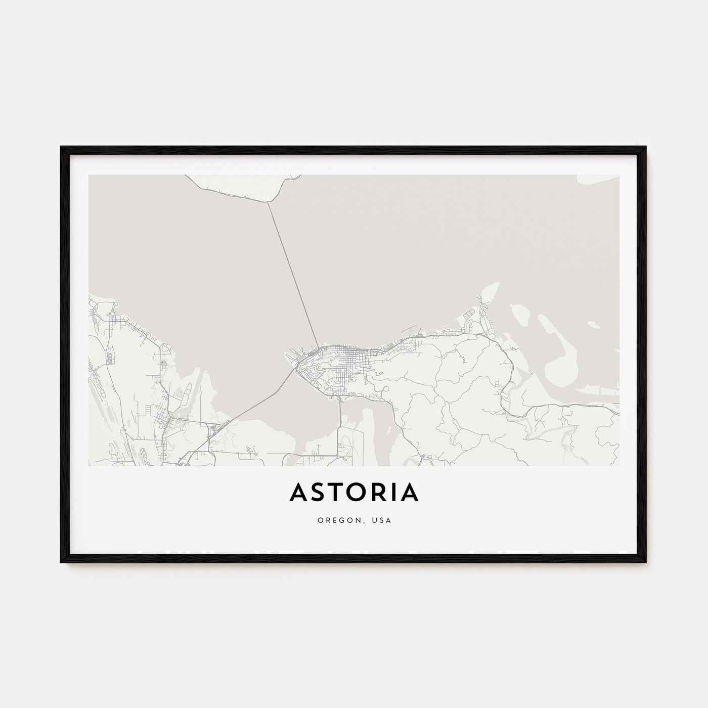 Astoria, Oregon Map Landscape Poster