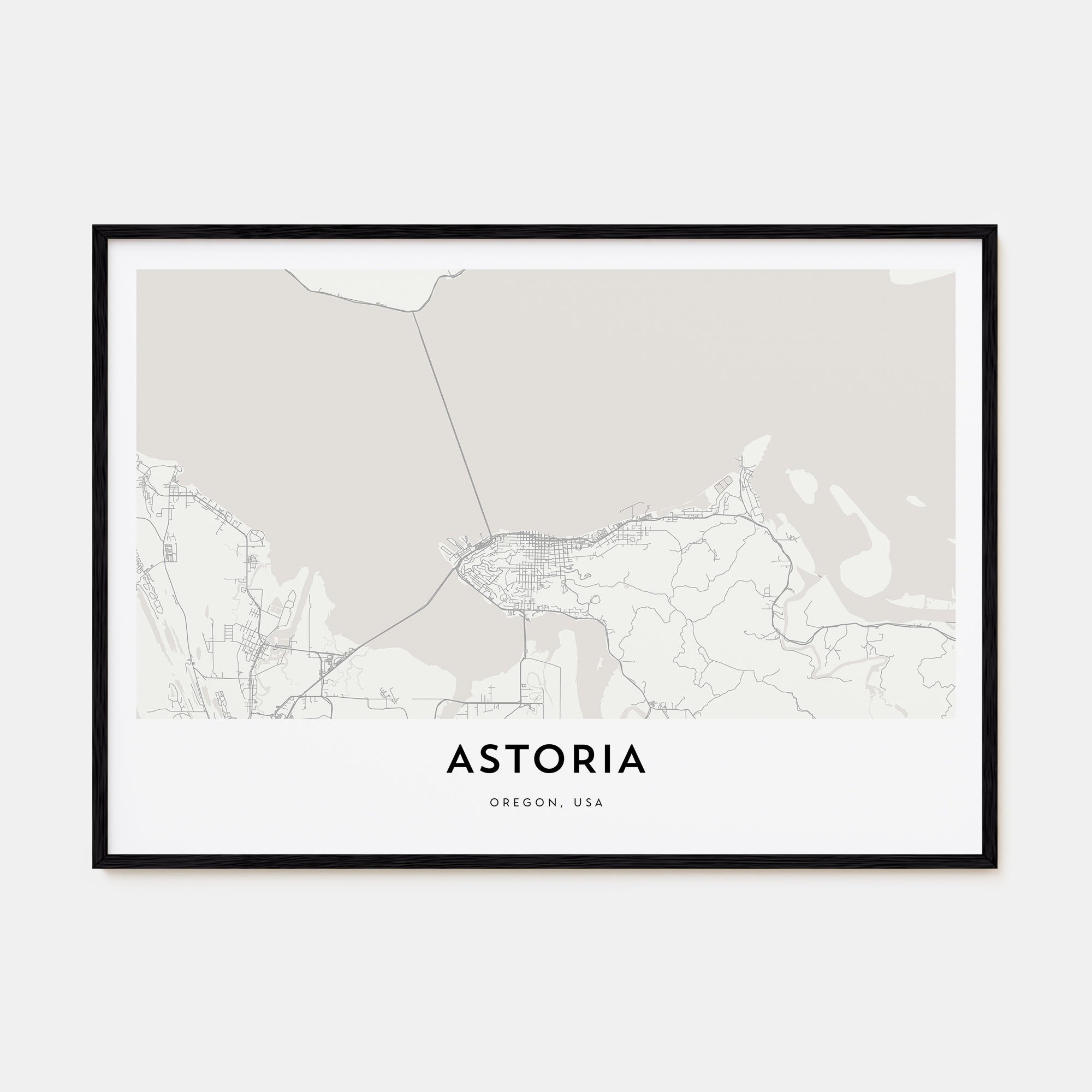 Astoria, Oregon Map Landscape Poster