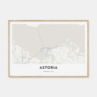 Astoria, Oregon Map Landscape Poster