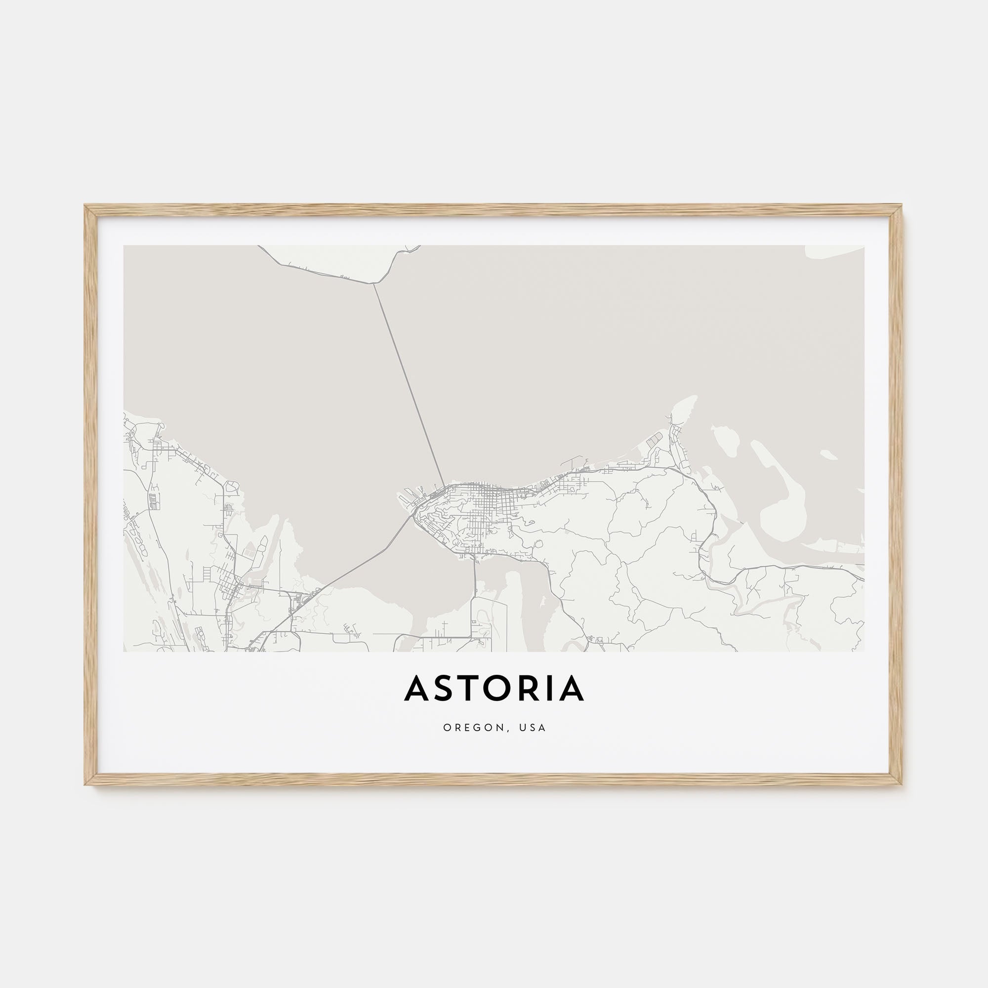 Astoria, Oregon Map Landscape Poster