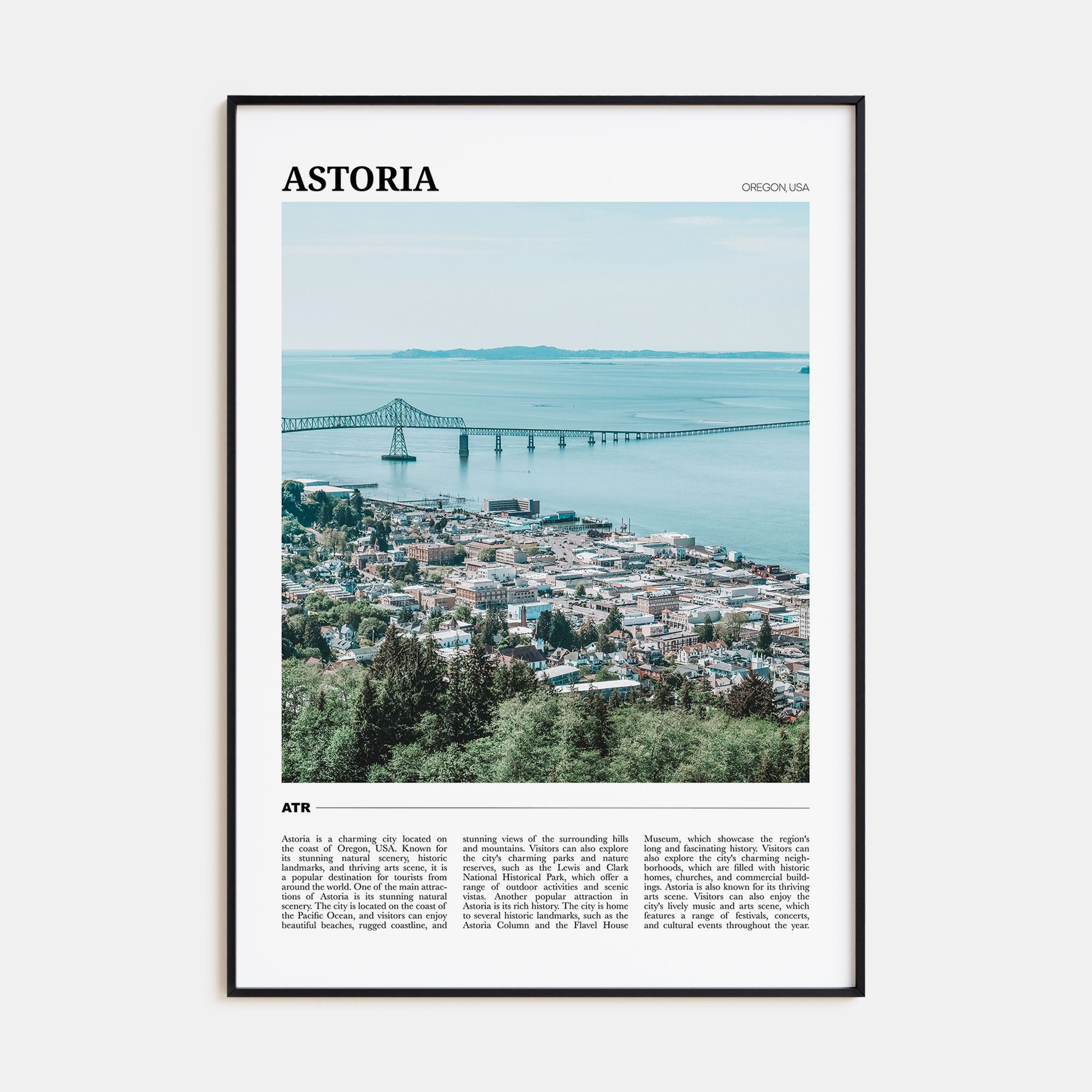 Astoria, Oregon Travel Color Poster