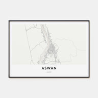Aswan Map Landscape Poster