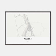Aswan Map Landscape Poster