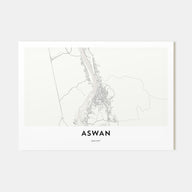 Aswan Map Landscape Poster