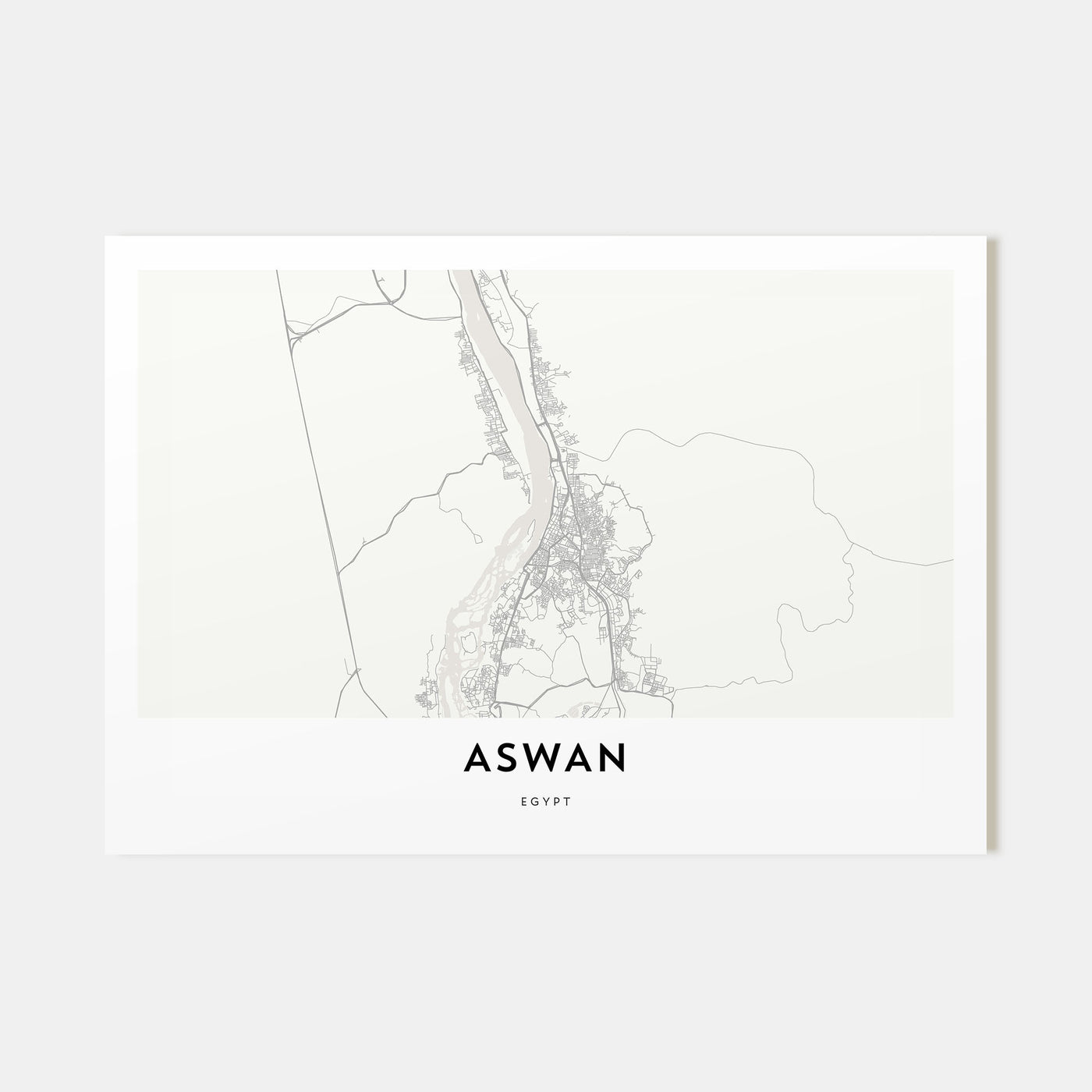 Aswan Map Landscape Poster