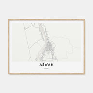 Aswan Map Landscape Poster