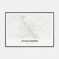 Atascadero Map Landscape Poster