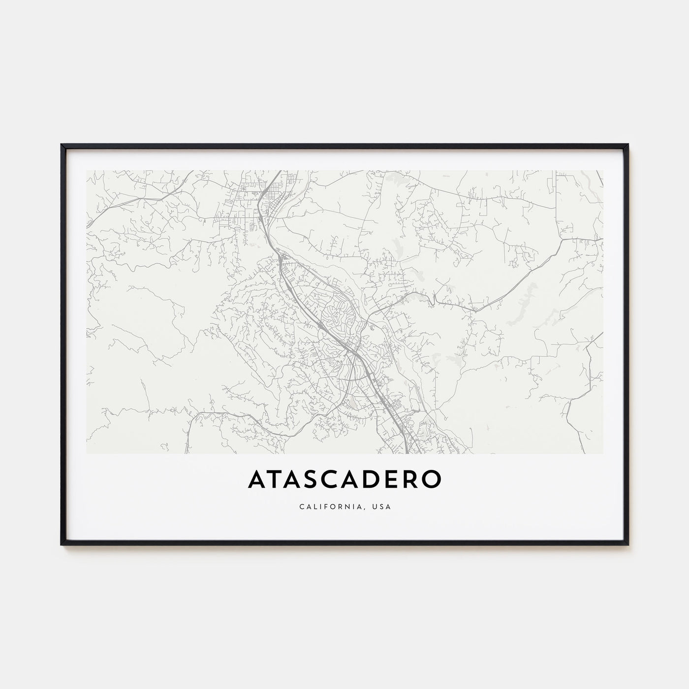 Atascadero Map Landscape Poster