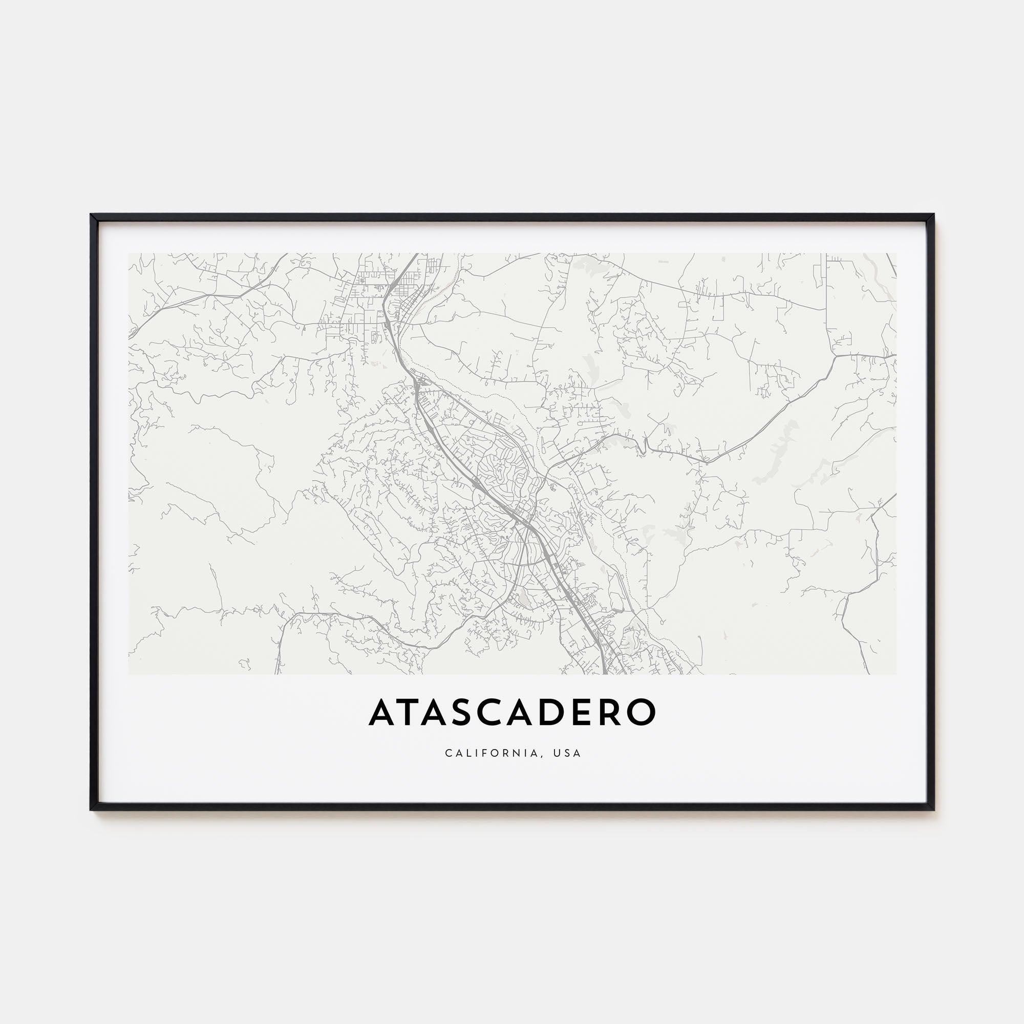 Atascadero Map Landscape Poster