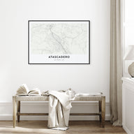 Atascadero Map Landscape Poster