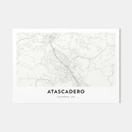 Atascadero Map Landscape Poster