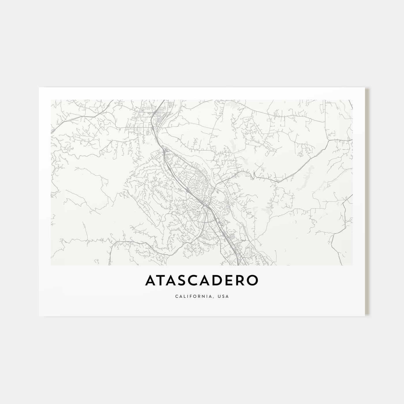 Atascadero Map Landscape Poster