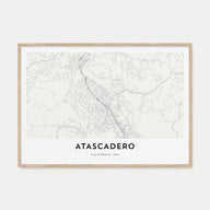 Atascadero Map Landscape Poster