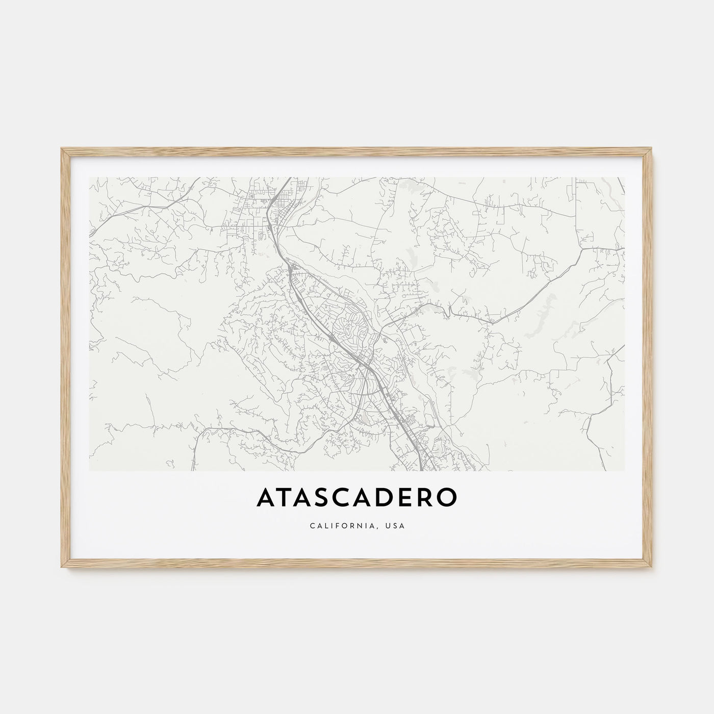Atascadero Map Landscape Poster
