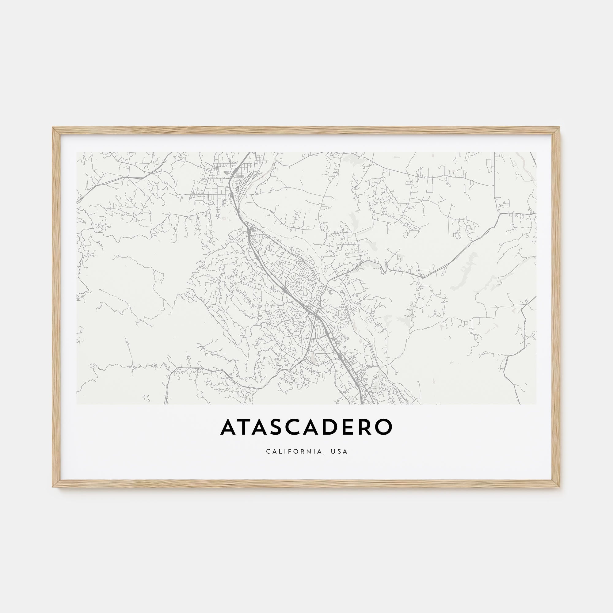 Atascadero Map Landscape Poster