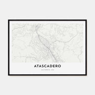 Atascadero Map Landscape Poster