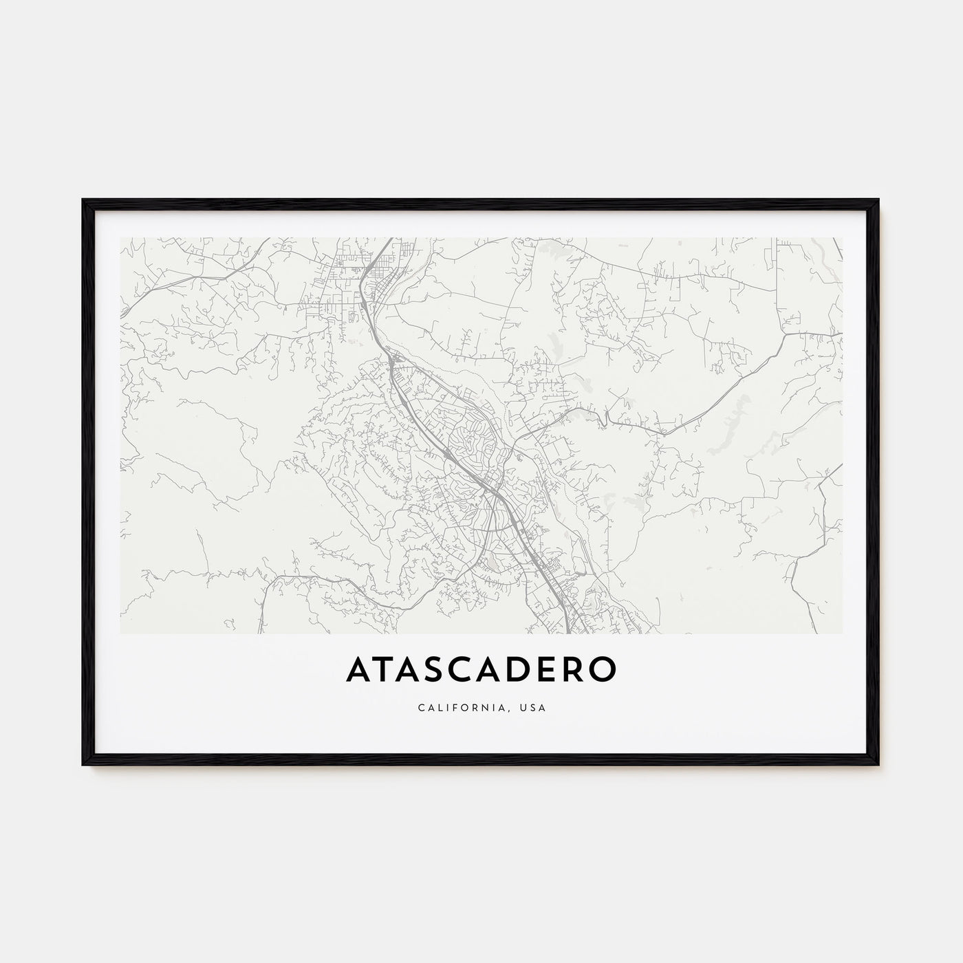 Atascadero Map Landscape Poster