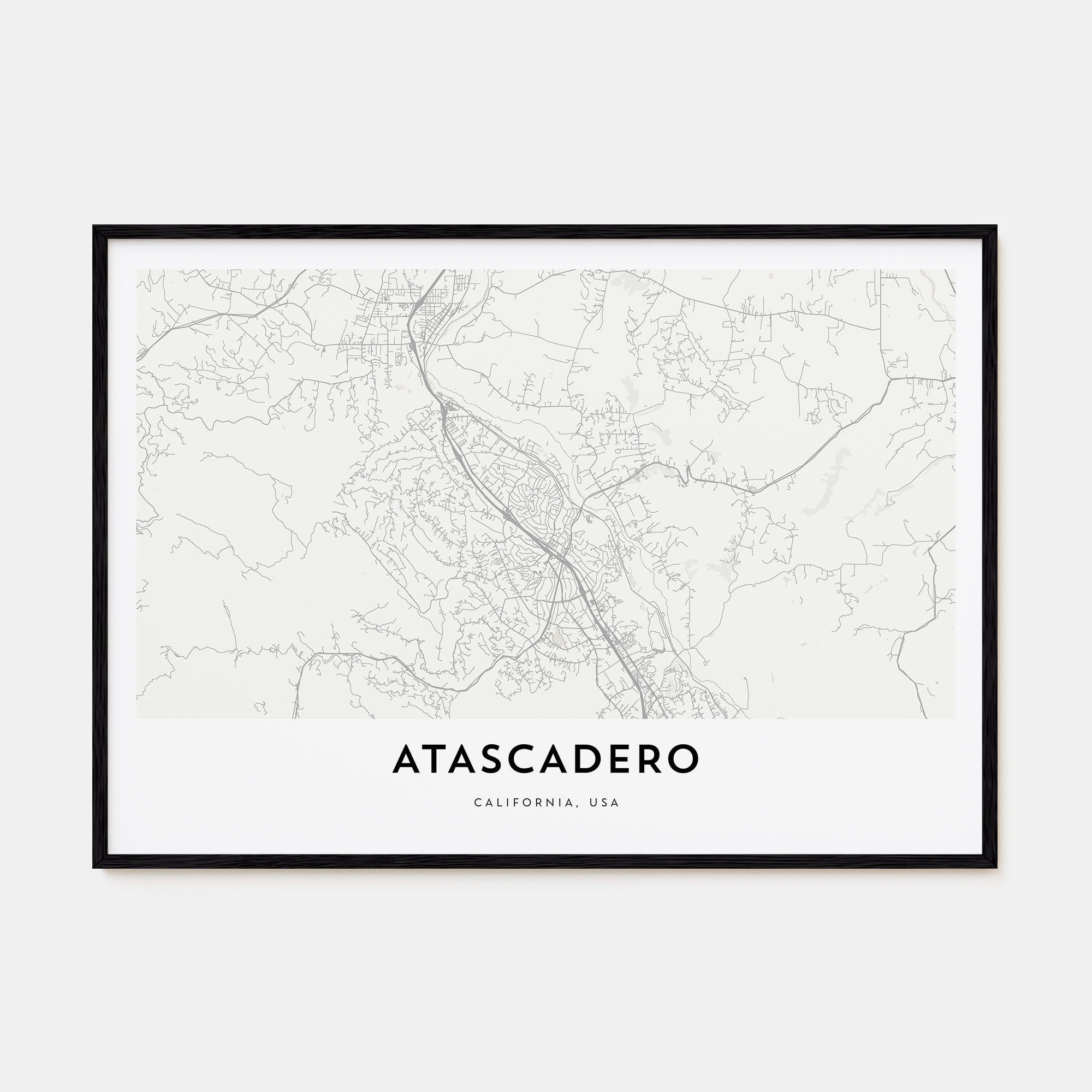 Atascadero Map Landscape Poster