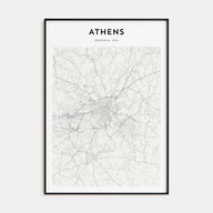 Athens, Georgia Map Portrait Poster
