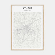 Athens, Georgia Map Portrait Poster