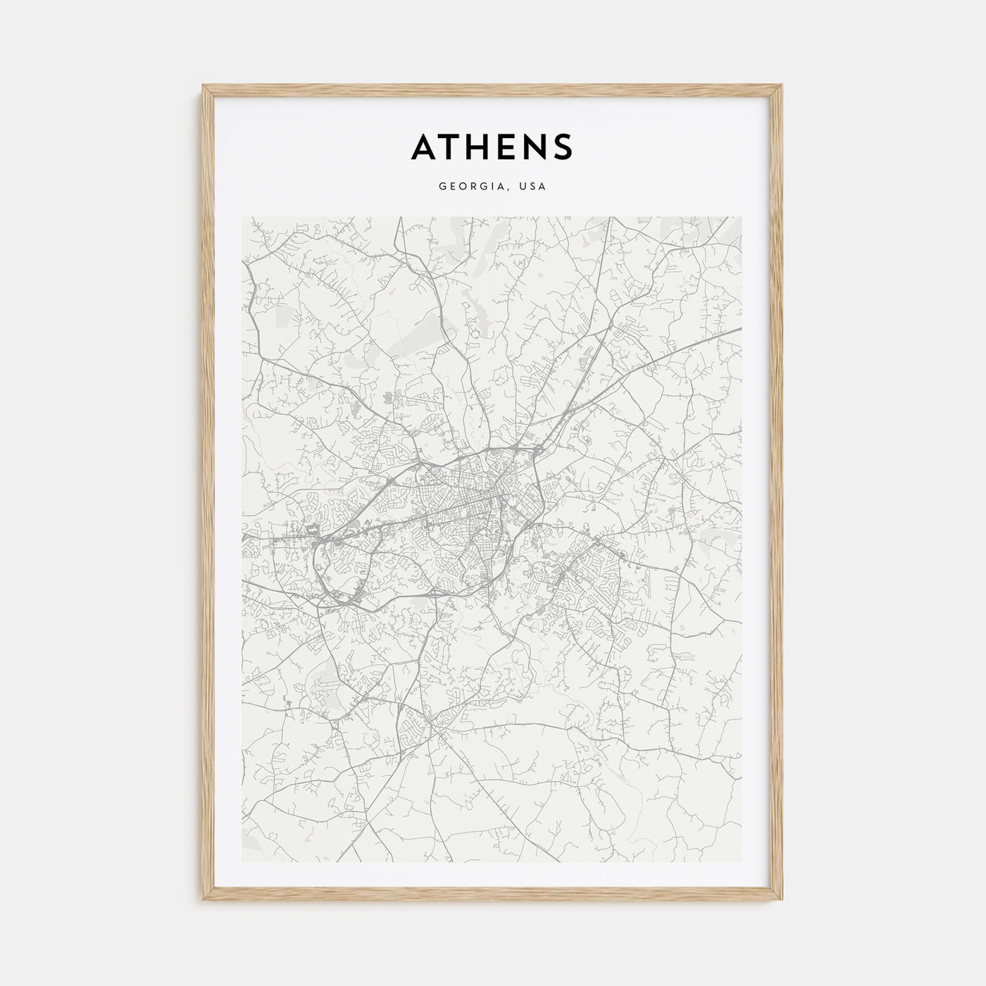 Athens, Georgia Map Portrait Poster