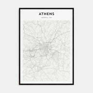 Athens, Georgia Map Portrait Poster