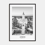 Athens, Georgia Portrait B&W Poster