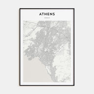 Athens, Greece Map Portrait Poster