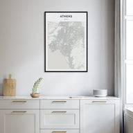 Athens, Greece Map Portrait Poster