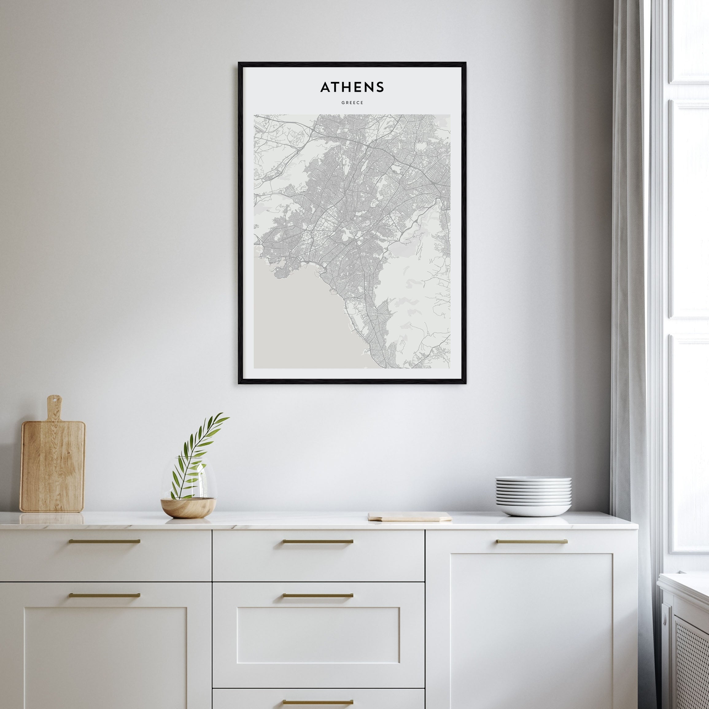 Athens, Greece Map Portrait Poster