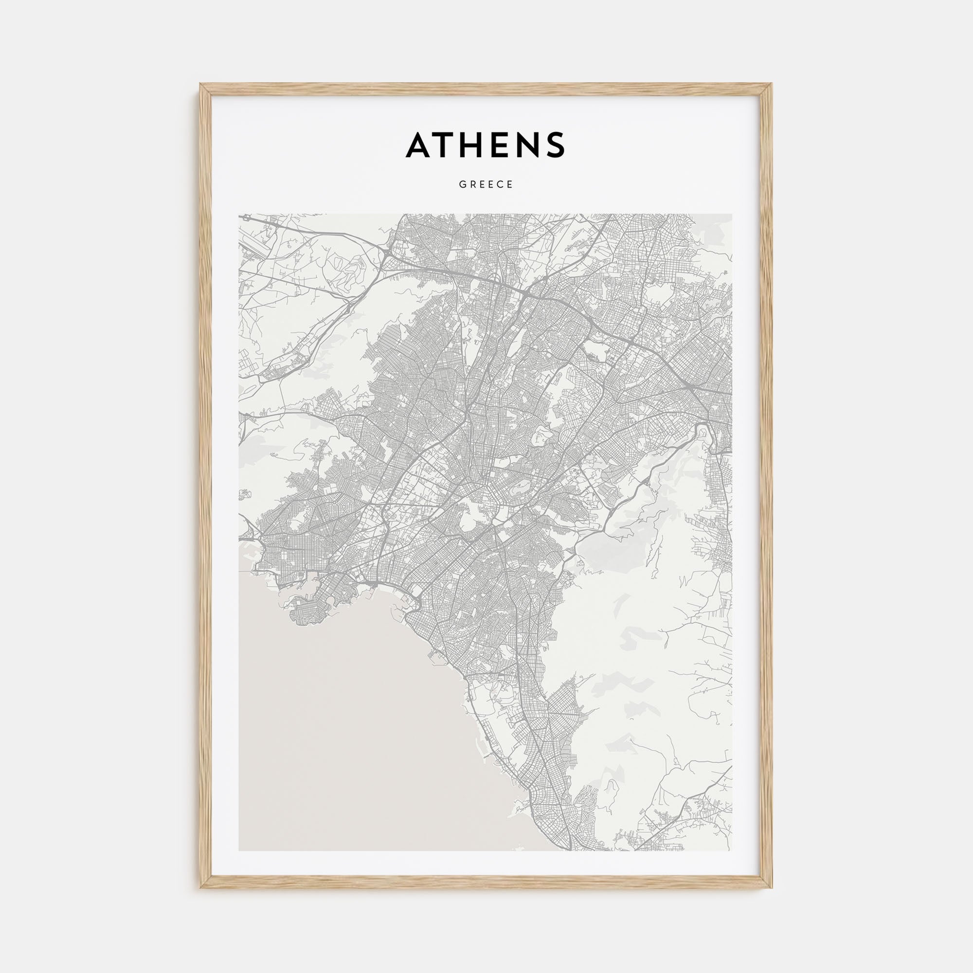 Athens, Greece Map Portrait Poster