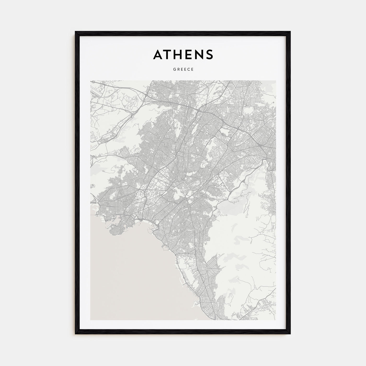 Athens, Greece Map Portrait Poster
