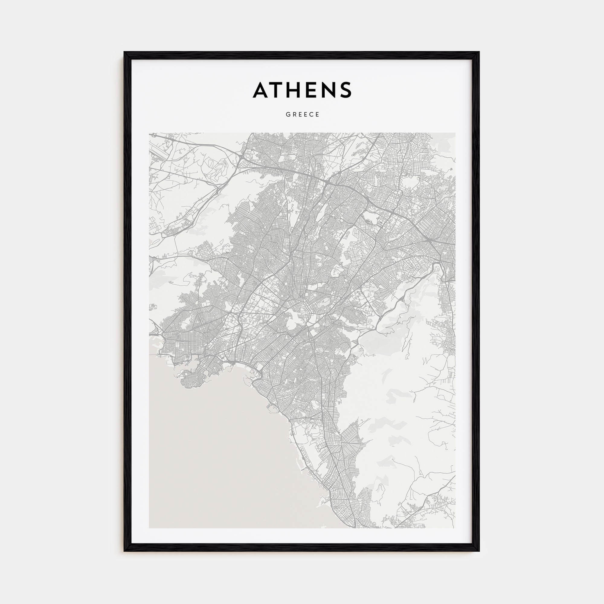 Athens, Greece Map Portrait Poster