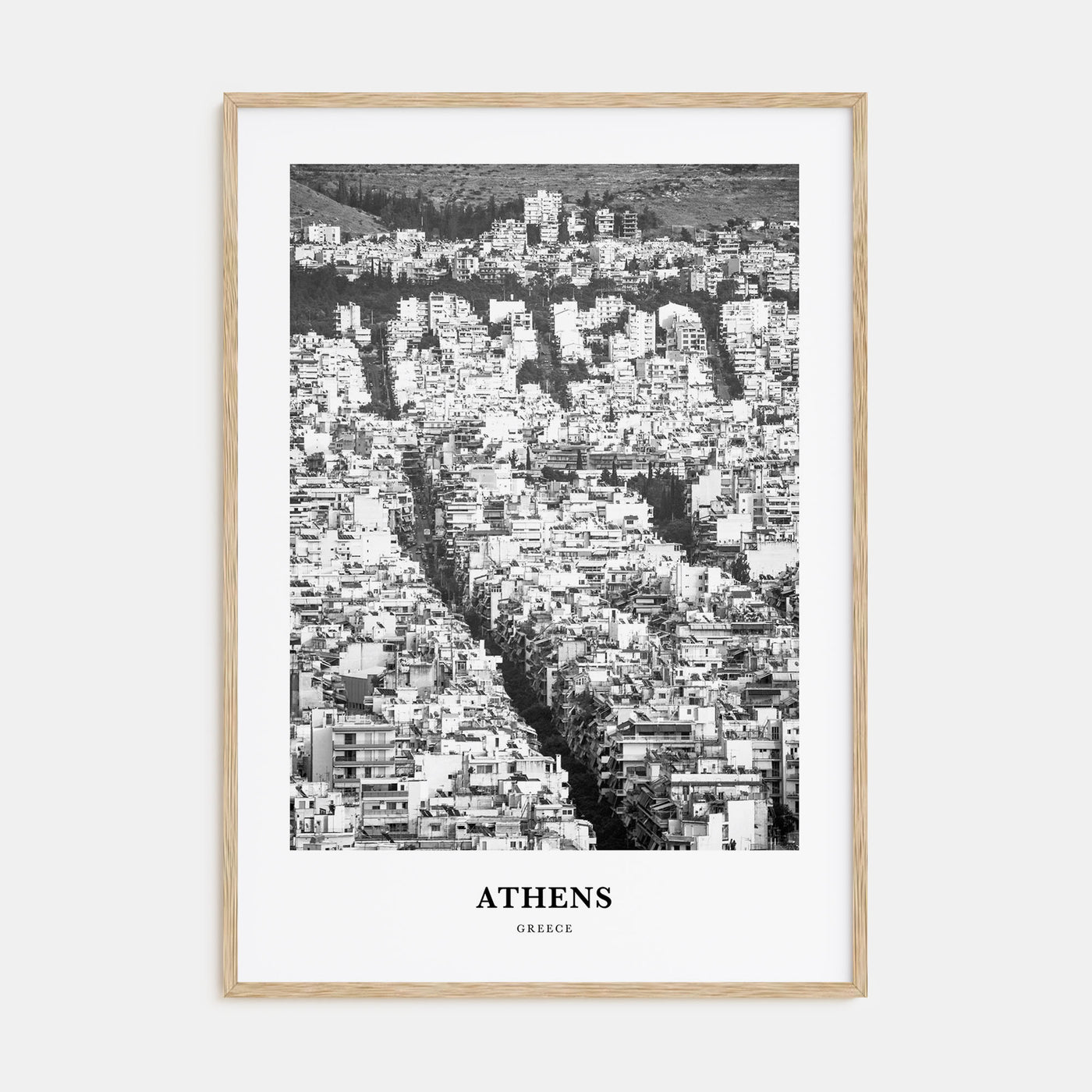 Athens, Greece Portrait B&W No 1 Poster
