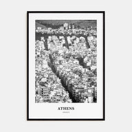 Athens, Greece Portrait B&W No 1 Poster