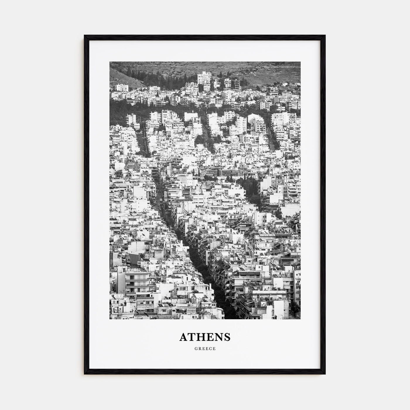 Athens, Greece Portrait B&W No 1 Poster