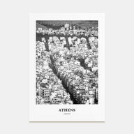 Athens, Greece Portrait B&W No 1 Poster