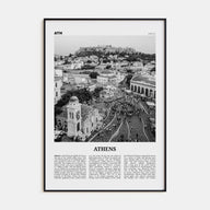 Athens, Greece Travel B&W No 1 Poster