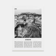 Athens, Greece Travel B&W No 1 Poster