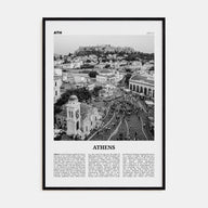 Athens, Greece Travel B&W No 1 Poster